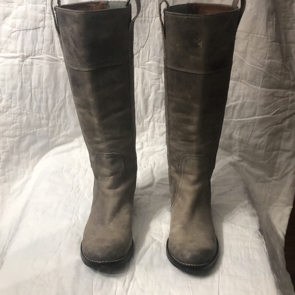 Light gray Lucky Brand boots sz 6.5 - Picture 2 of 5